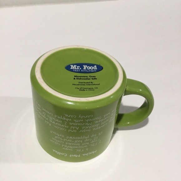 Mocha Mint Coffee Mug Recipe Big 16 oz. Tea Cup Green - Picture 4 of 7